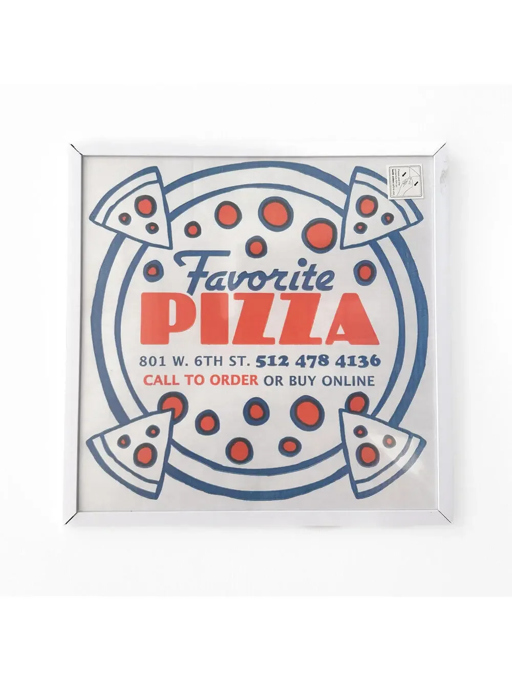 Favorite Pizza Box Graphic Framed Art Print – 16x16 - 2‎ for Sale